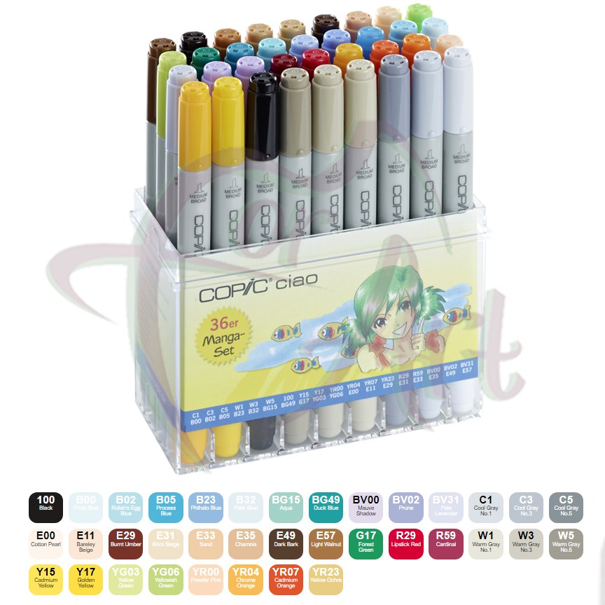 Набор маркеров Copic Ciao Manga 36шт