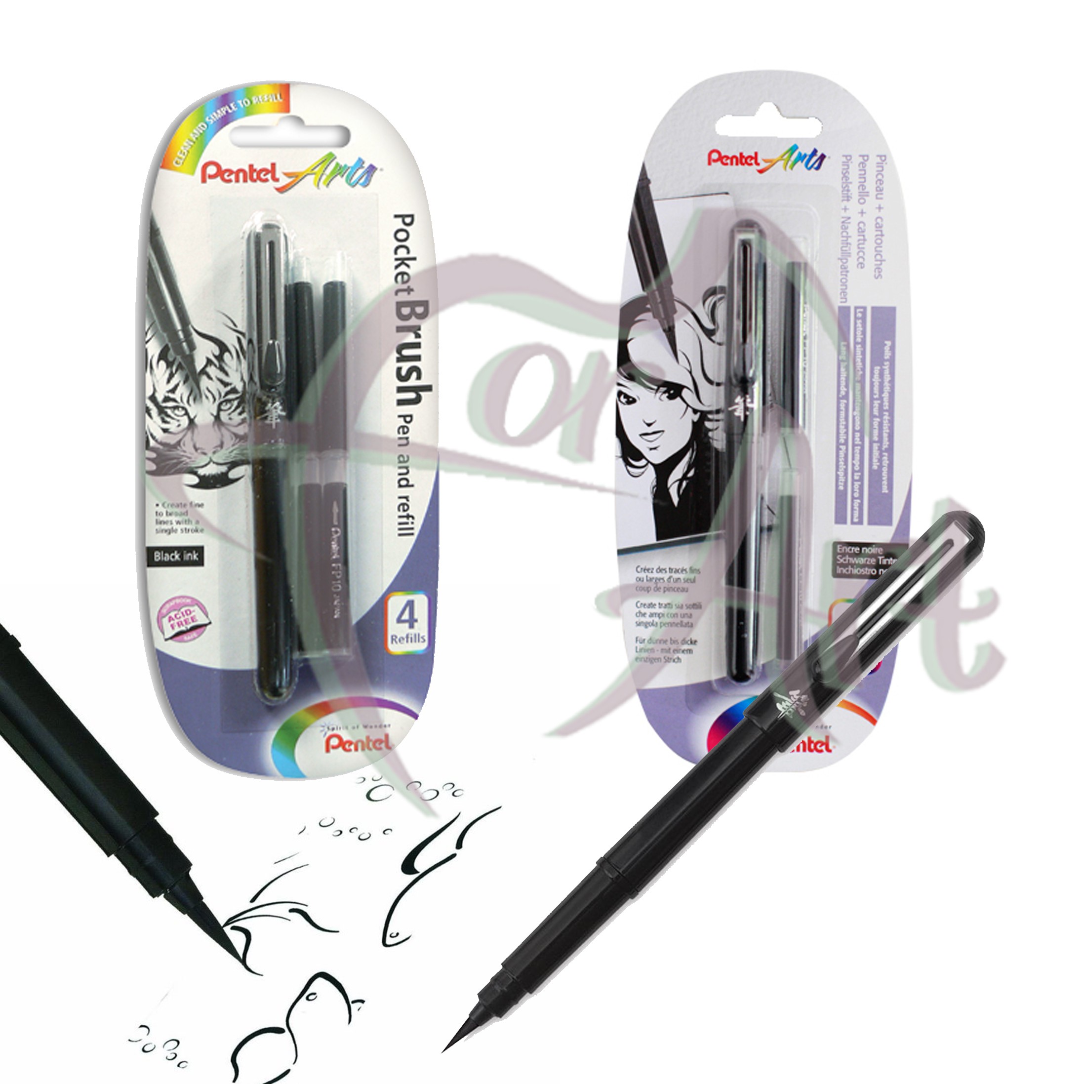 Ручка-кисть для каллиграфии Pentel Brush Pen