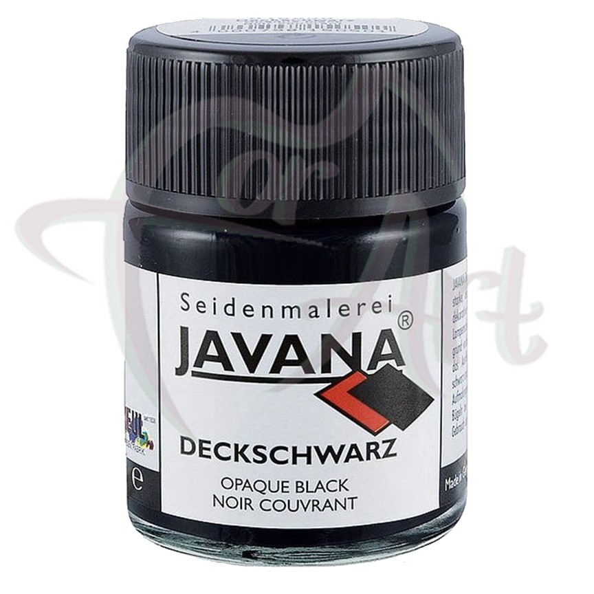 Черная финишная кроющая краска Javana Seidenmalerei Deckschwarz/б.50мл