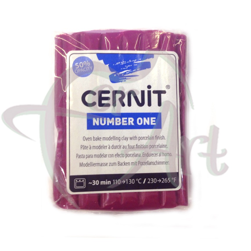 Полимерная глина Cernit Number One/№411- бордовый (56гр)