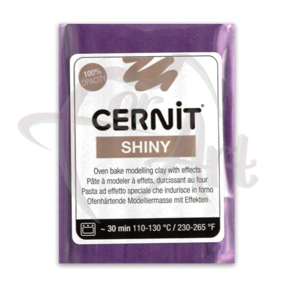 Полимерная глина Cernit Shiny/№900- фиолетовый с эффектом слюды (56гр)