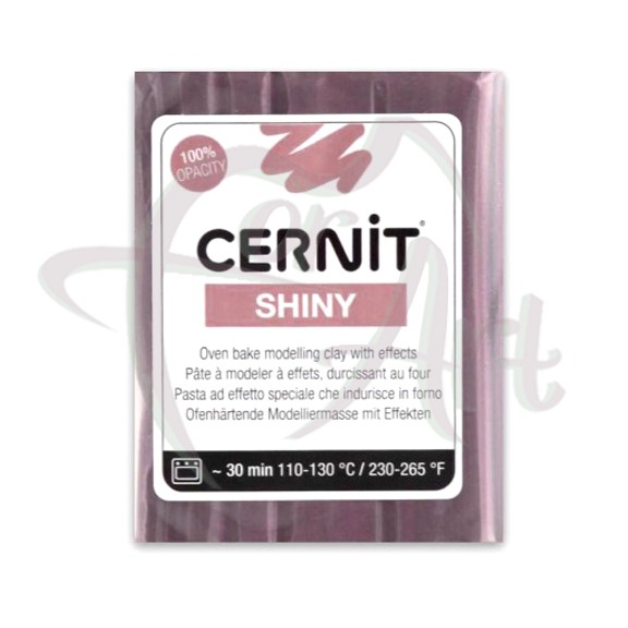 Полимерная глина Cernit Shiny/№962- пурпурный с эффектом слюды (56гр)