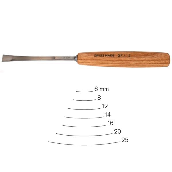 Стамеска Pfeil прямая рыбий хвост полукруглая 3F/12