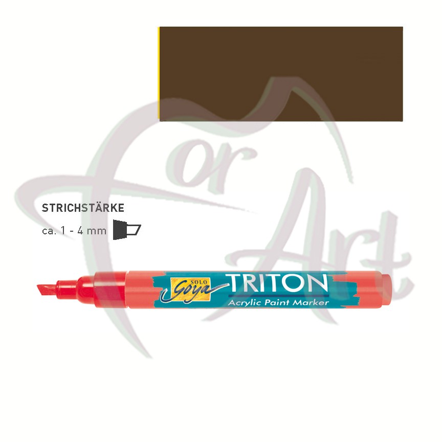 Акриловый маркер Solo Goya Triton скошенный наконечник 1-4мм- коричневая гаванна