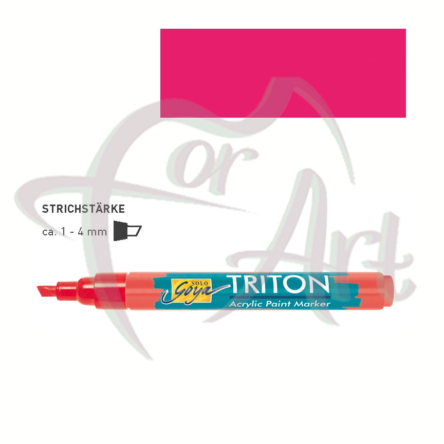 Акриловый маркер Solo Goya Triton скошенный наконечник 1-4мм- розовый флюоресцентный