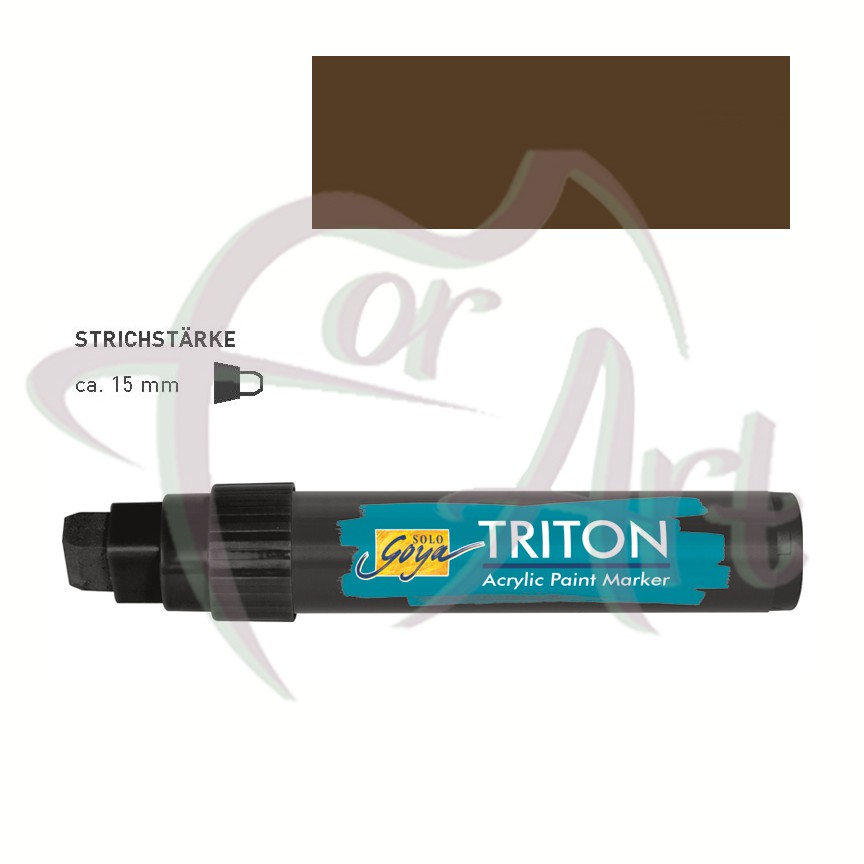 Акриловый маркер Solo Goya Triton плоский наконечник 15мм- коричневая гаванна
