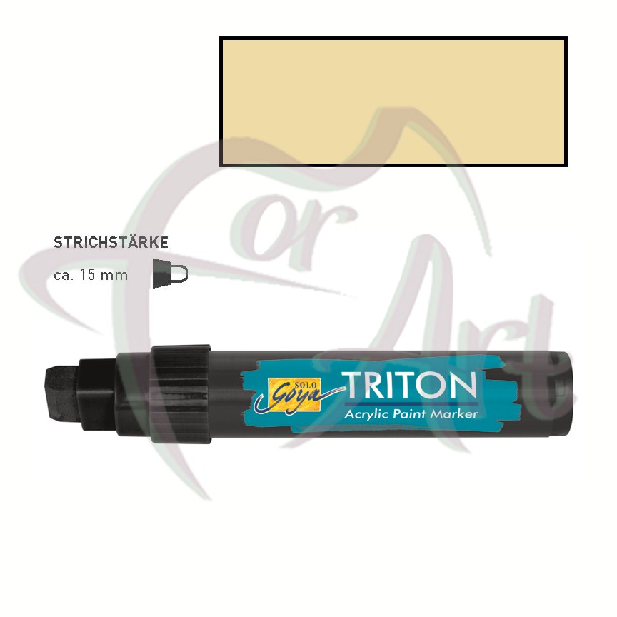Акриловый маркер Solo Goya Triton плоский наконечник 15мм- бежевый