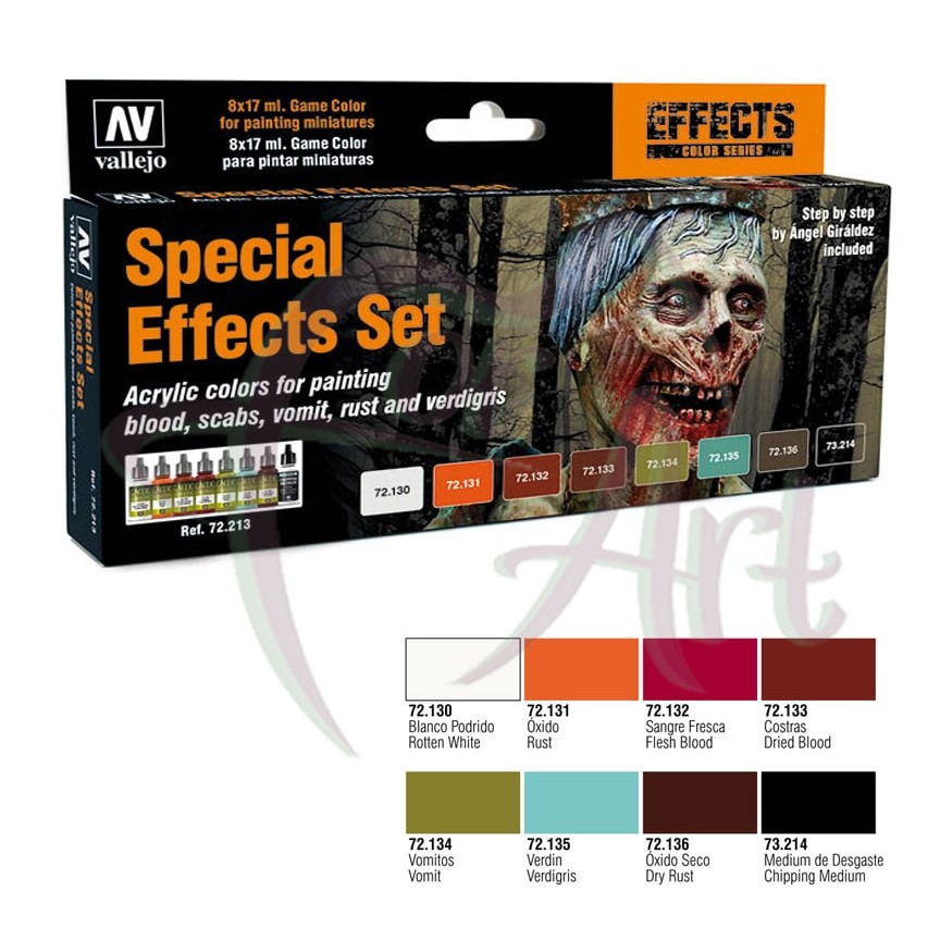 Набор красок для моделизма Game Color Vallejo Special Effects/Специальные эффекты 8 цветов