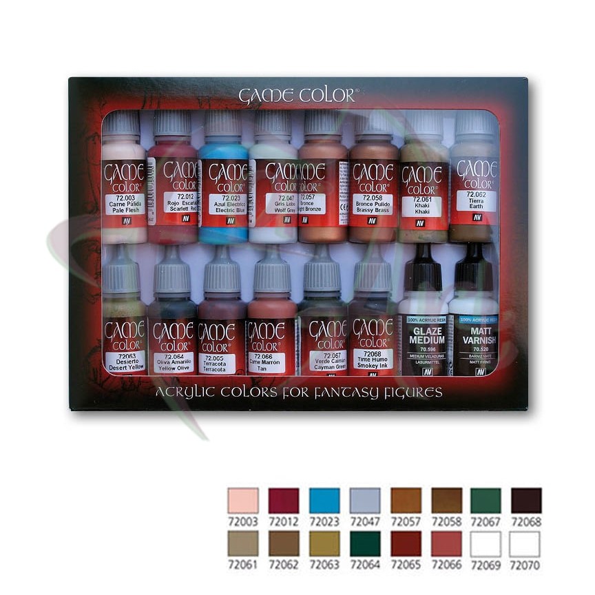 Набор красок для моделизма Vallejo Game Color Set Specialist/Специалист 16 цветов