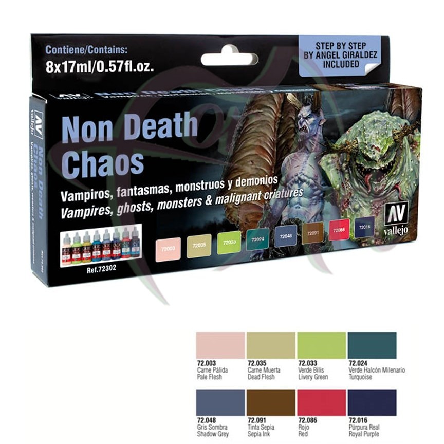 Набор красок для моделизма Game Color Vallejo Non death Chaos/8 цветов