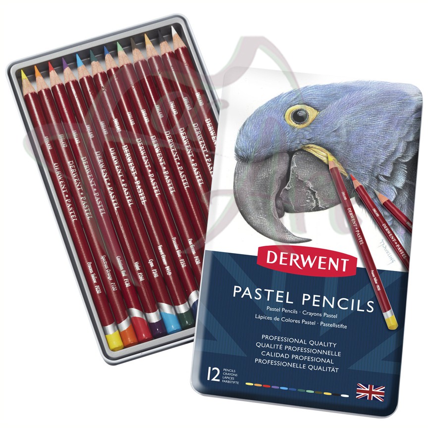 Набор пастельных карандашей Derwent Pastel Pencil 12 цветов в металлической коробке