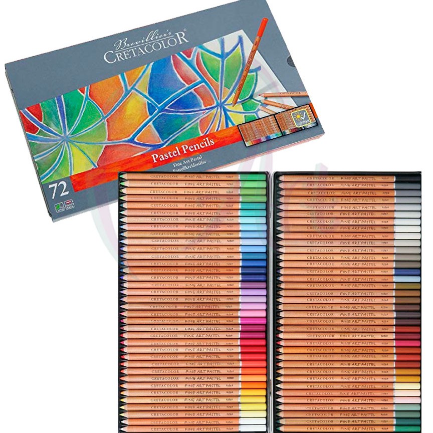 Набор профессиональных пастельных карандашей Cretacolor Fine Art Pastel 72 цвета в металлической коробке