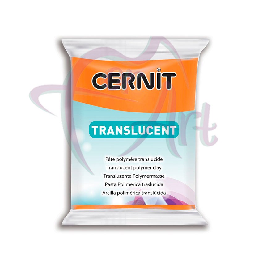 Полимерная глина Cernit Translucent/№752- прозрачный оранжевый (56гр)