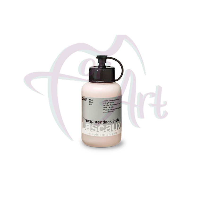 Водно-акриловый лак с UV фильтром матовый Lascaux Transparent Varnish 2 UV/85мл