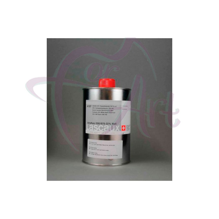 Акриловая смола, 32% матовый раствор в уайт-спирите, Lascaux P 550/675* (Plexisol/Plexigum), 1л