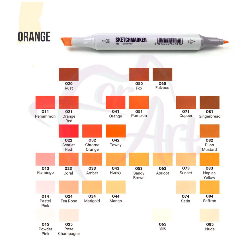 Маркеры спиртовые двухсторонние Sketchmarker O (ORANGE)