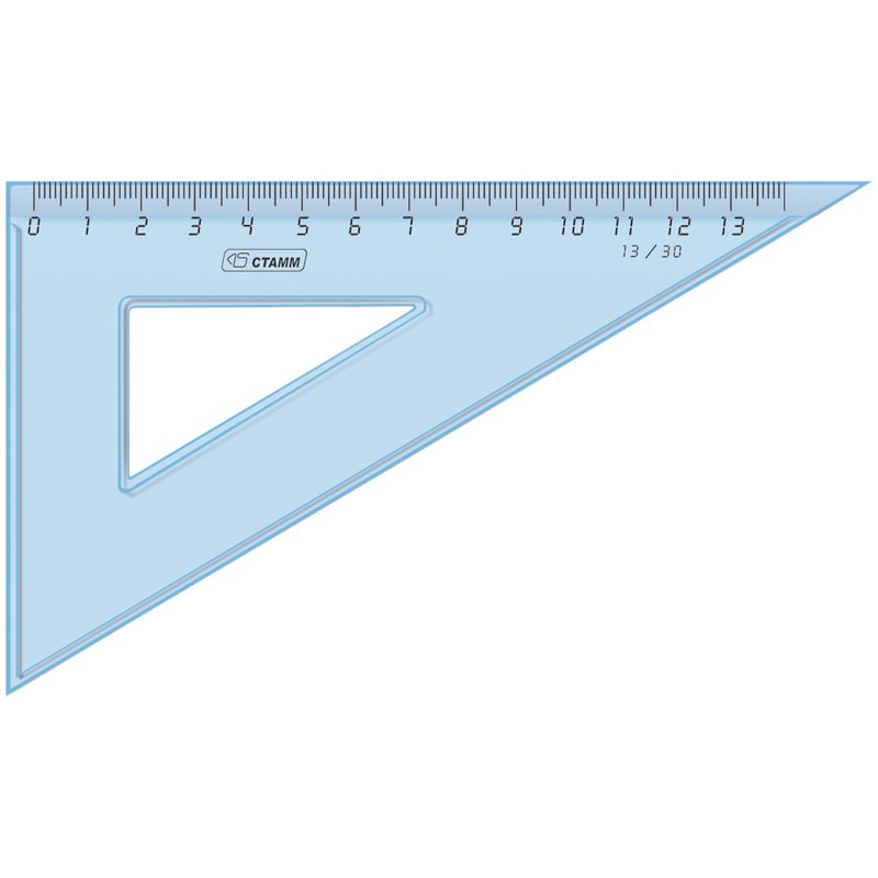 Треугольник 30° Стамм прозрачный, 13см