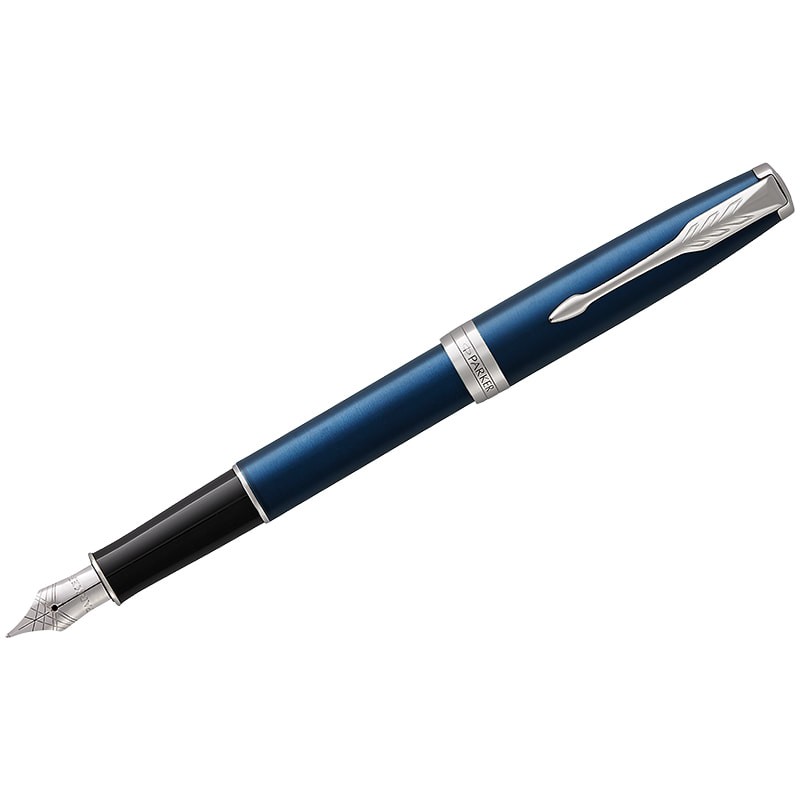 Ручка перьевая Parker Sonnet Subtle Blue CT 0,8мм, подарочный набор