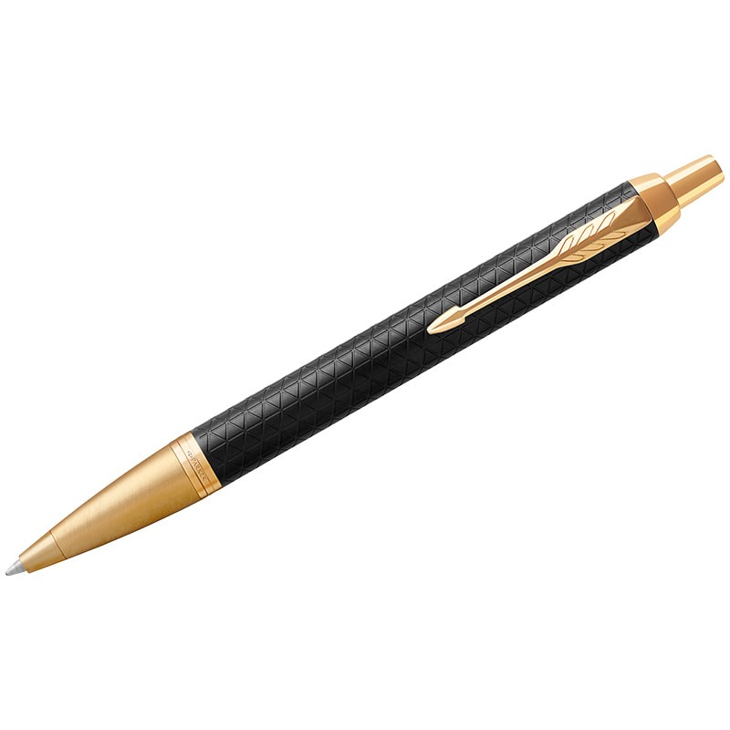 Ручка шариковая Parker IM Premium Black/Gold GT синяя, 1,0мм, кнопочная подарочная упаковка