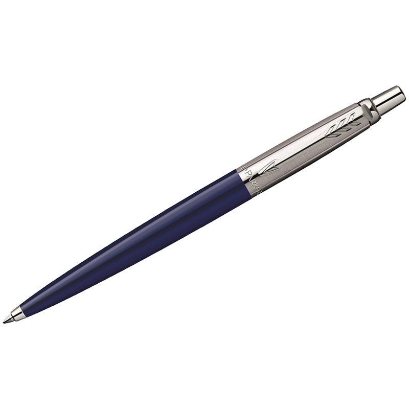 Ручка шариковая Parker Jotter Blue Chrome синяя, 1,0мм, кнопочная подарочная упаковка