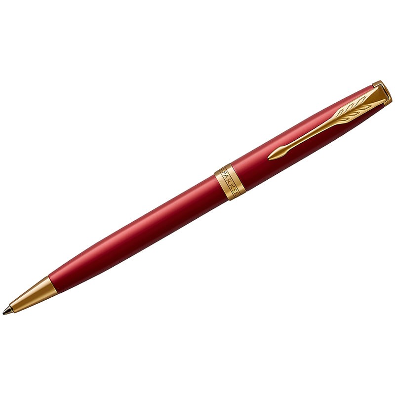 Ручка шариковая Parker Sonnet Red GT черная, 1,0мм, поворот., подарочная упаковка