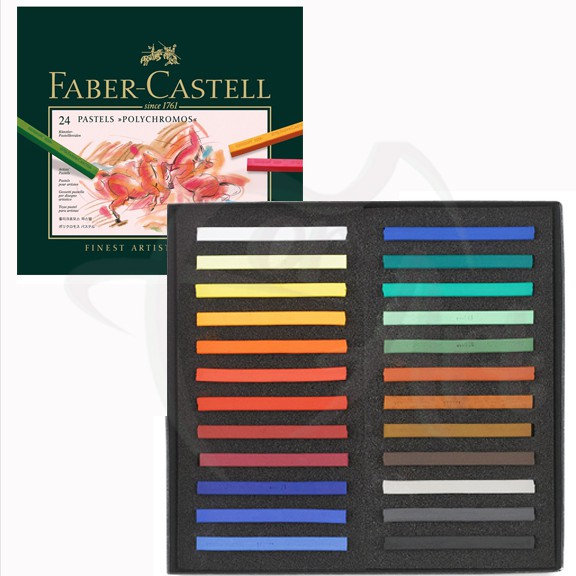 Набор твердой сухой пастели Faber-Castell POLYCHROMOS 24 цвета в картонной коробке