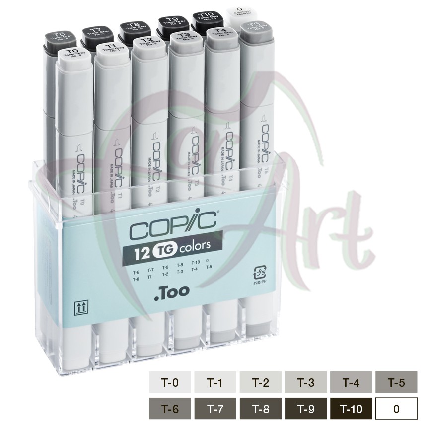 Набор маркеров Copic Toner Grey  12шт